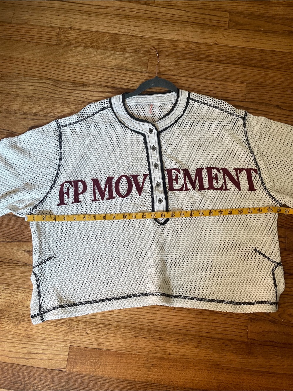 FP Movement by Free People Camp Out Tee with Burgundy Chest Logo - Picture 10 of 12